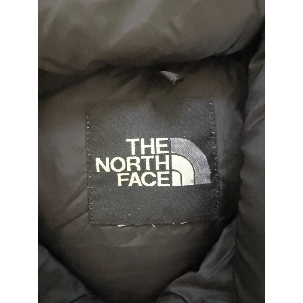 Vtg The North Face Nuptse 700 Goose Down Black Puffer Vest Hood Mens XL BB027